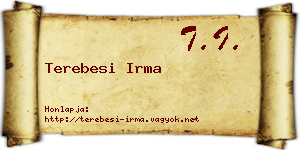 Terebesi Irma névjegykártya